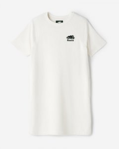 Roots Organic Cooper Short Sleeve Sweat Dress - EGRET