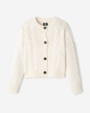 Roots Rosetown Chunky Cable Cardigan - EGRET