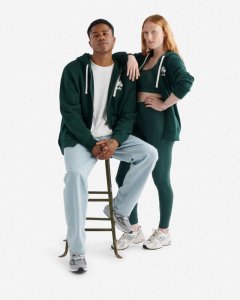 Roots Organic Original Full Zip Hoodie - VARSITY GREEN