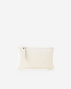 Roots Medium Zip Pouch Cervino - IVORY