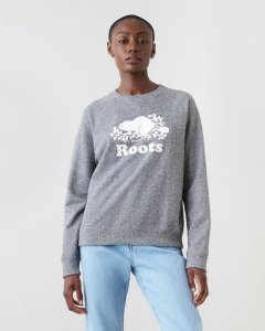 Roots Organic Original Crew Sweatshirt - SALT & PEPPER