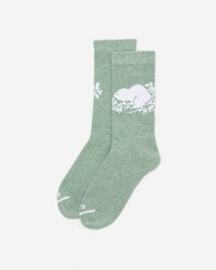 Roots Adult Cooper Beaver Sock - EUCALYPTUS