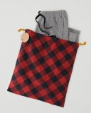 Roots Medium Drawstring Gift Bag - CABIN RED