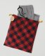 Roots Medium Drawstring Gift Bag - CABIN RED