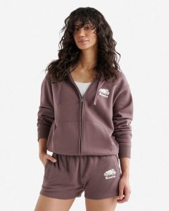 Roots Organic Original Relaxed Full Zip Hoodie - DESERT MOCHA