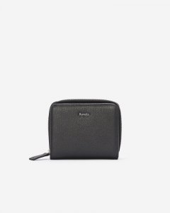 Roots Small Zip Around Clutch Prince - BLACK