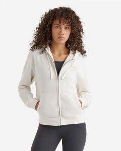 Roots Organic Original Relaxed Full Zip Hoodie - EGRET