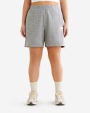 Roots Organic Cooper High Rise Sweatshort 6 Inch - SALT & PEPPER