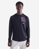 Roots Mens 1973 Champs Raglan Long Sleeve T-Shirt - BLACK