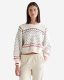 Roots Cabin Fair Isle Crew Sweater - EGRET