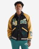 Roots Beaver Canoe Varsity Jacket - BLACK