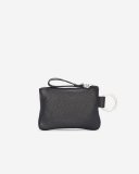 Roots Top Zip Pouch Cervino - BLACK