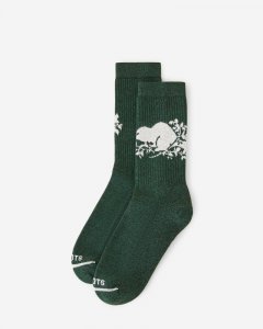 Roots Adult Cooper Beaver Sock - VARSITY GREEN