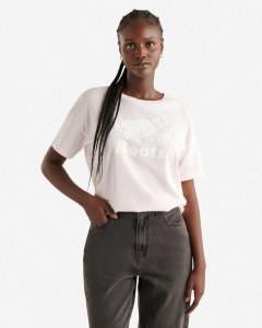 Roots Womens Organic Relaxed Cooper T-Shirt - PINK PEARL