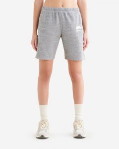 Roots Organic Original Longer Sweatshort 8 Inch - SALT & PEPPER