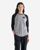 Roots Womens Organic Cooper Baseball T-shirt - SALT & PEPPER