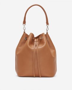 Roots XL Bucket Bag Cervino - TAN/POWDER PINK