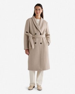 Roots Alma Long Coat - OAT MILK
