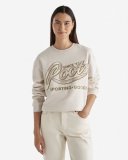 Roots Plaid Applique Crew - OATMEAL MIX