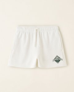 Roots Beaver Canoe Sweat Short 3 Inch - EGRET