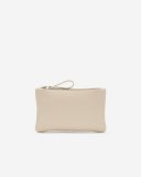 Roots Medium Zip Pouch Cloud - BONE WHITE