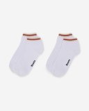 Roots Adult Cotton Cabin Ped Sock 2 Pack - WHITE