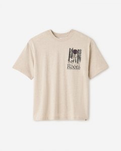 Roots Mens Winter Wilds T-Shirt - FLAXSEED MIX