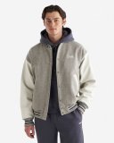 Roots Mathews Vintage Varsity Jacket - GREY/WHITE