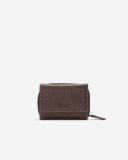Roots Small Trifold Clutch Tribe - CHOCOLATE