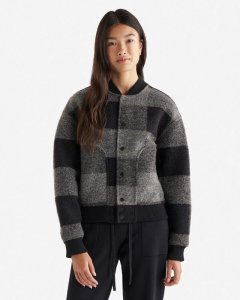 Roots Seymour Flight Jacket - SEYMOUR BLACK PLAID