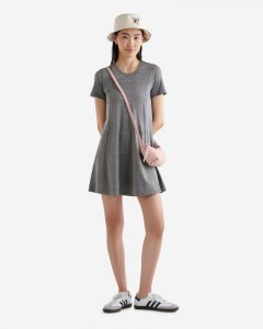 Roots Renew Short Sleeve Mini Dress - SALT & PEPPER