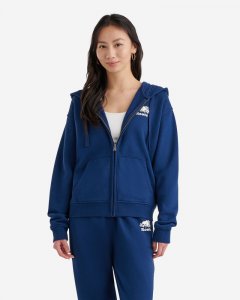 Roots Organic Original Relaxed Full Zip Hoodie - TRUE NAVY
