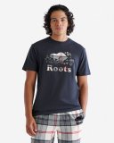 Roots Mens Cooper Plaid T-Shirt - GRAPHITE