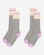 Roots Adult Cotton Cabin Pop Sock 2 Pack - GREY MIX
