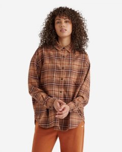 Roots Manning Oversized Flannel Shirt - SEPIA TAUPE