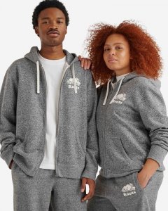 Roots Organic Original Full Zip Hoodie - S&P/IVORY