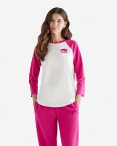 Roots Womens Organic Cooper Baseball T-shirt - DRAGONFRUIT PINK