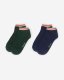 Roots Adult Cotton Cabin Ped Sock 2 Pack - VARSITY GREEN