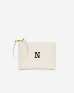Roots Monogram Wristlet Ivory - N