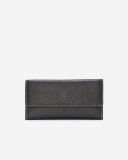Roots Medium Trifold Clutch Prince - BLACK