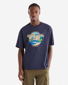 Roots Mens Nature Vistas Relaxed T-Shirt - NAVY BLAZER