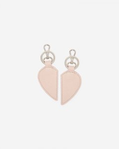 Roots Double Heart Keychain Cervino - POWDER PINK