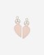 Roots Double Heart Keychain Cervino - POWDER PINK