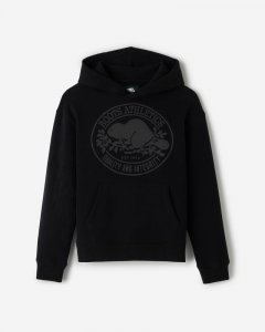 Roots Womens Heritage Beaver Hoodie - BLACK