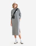 Roots Organic Cooper Hoodie Midi Dress - SALT & PEPPER
