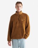 Roots Creekside Shearling Half Zip Stein - TANNERY BROWN
