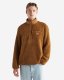 Roots Creekside Shearling Half Zip Stein - TANNERY BROWN