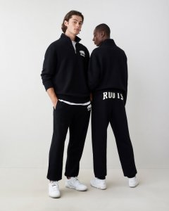 Roots Organic Original Half Zip Stein - BLACK