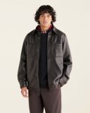 Roots Encore Leather Shirt - BLACK