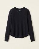 Roots Waffle Long Sleeve Top - BLACK